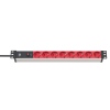 Listwa zasilająca Brennenstuhl Alu-Line 19" Steckdosenleiste 8-fach - 10A Sicherungsautomat und Kaltgerätestecker [19" Steckerleiste für Serverschränk