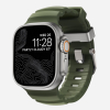 NOMAD Rocky Point Band - pasek do Apple Watch 46mm/49mm z FKM oraz tytanu (forest, natural hardware)