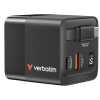ładowarka Verbatim Gan 65W 2xUSB-C PD,1xUSB-A, retrac. Przewód 32217
