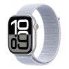 Zegarek Apple Watch Series 10 GPS 46mm Srebrna aluminiowa koperta z pętlą sportową - Blue Cloud