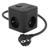 kerg smart – kostka zasilająca 3-gniazdowa + ładowarka USB-A+USB-C 1,5m 3×1,5mm2 H05VV-F 16A/250V~
