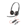 POLY Stereofoniczny zestaw słuchawkowy USB-C Blackwire 3225 + wtyczka 3,5 mm + przejściówka USB-C/A (opakowanie zbiorcze)