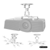 MACLEAN UCHWYT SUFITOWY DO PROJEKTORA, 54~320MM, DO 13,5 KG, ROTACJA 360 STOPNI MC-200 W