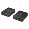 Przedłużacz (extender) po skrętce kat.6 USB 2.0 do 150m, 4x USB-A do 480 Mbps, 1x RJ45 (Gigabit EtheEthernet) - zestaw (odbiornik/nadajnik)