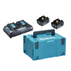 Zestaw zasilający 18V 2x6,0Ah (BL1860Bx2+DC18RD) MAKPAC MAKITA