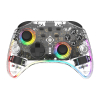 Deltaco Gaming GAM-198-T kontroler gier Przezroczysty Bluetooth/USB Gamepad Nintendo Switch, Nintendo Switch 2, Nintendo Switch OLED, Android, PC