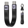 UNITEK KABEL USB-C W FORMIE BRELOKA USB 4 40 GB/S 240W PD 8K 13 CM CZARNY