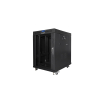 LANBERG SZAFA STOJĄCA RACK 19" 15U 800X1000 DRZWI SZKLANE LCD CZARNA FF01-8015-12BL (FLAT PACK)