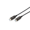 Kabel połączeniowy hybrydowy HDMI 2.1 Ultra High Speed 8K60Hz UHD HDMI A/HDMI A M/M czarny 15m