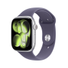 Apple Watch Series 11 GPS + Cellular 46mm Srebrna aluminiowa koperta z fioletowym paskiem sportowym Fog - S/M (MFCP4ZR/A)