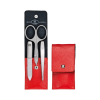 Zestaw do manicure ZWILLING 97091-002-0 Twinox – czerwone, skórzane etui, 3 elementy