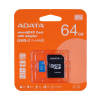 Karta pamięci ADATA PREMIER AUSDX64GUICL10A1-RA1 (64GB; Class 10; Adapter)
