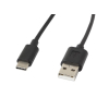 Kabel Lanberg CA-USBO-10CC-0018-BK (USB 2.0 typu A M - USB typu C M; 1,8m; kolor czarny)
