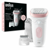 Braun 7-030 Silk-?pil 7 Epilierer incl. Rasier- u. Trimmeraufsatz, Wei?/Rosa
