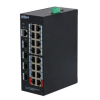 Dahua Technology HS4420-16GT-190 przełącznik sieciowy Zarządzany L2 Gigabit Ethernet (10/100/1000) Obsługa PoE Desktop Czarny