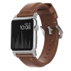 NOMAD Traditional Band - skórzany pasek do Apple Watch 46mm/49mm, skóra Horween (rustic brown, silver hardware)