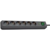 Brennenstuhl Eco-Line Czarny 6 x gniazdo sieciowe 1,5 m