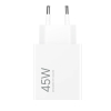 Ładowarka sieciowa Xiaomi 45W Turbo Charging Power (Type-A) EU Wall Charger, USB Type-A port, without cable, White
