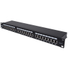 INTELLINET 24-Port Cat6a Patchpanel FTP 1HE schwarz