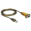 DeLOCK 65840 kabel równoległy Czarny, Żółty 1,5 m USB Typu-A DB-9