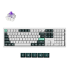 Keychron Q6 HE klawiatura Gaming USB + RF Wireless + Bluetooth QWERTY Ciemny Zielony, Biały