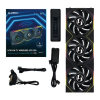 Lian Li UNI FAN TL Wireless LCD Lüfter, ARGB, PWM, 3er-Pack inkl. Controller - 120 mm, schwarz