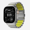 NOMAD Stratos Band - tytanowa bransoleta do Apple Watch 49mm z FKM (natural titanium, volt FKM)