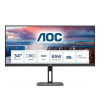 AOC V5 U34V5C/BK monitor komputerowy 86,4 cm (34") 3440 x 1440 px UltraWide Quad HD LCD Czarny