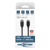 Kabel USB-C/Lightning ANSMANN 1.2m czarny