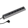 Bachmann Handwerkerleiste 6-fach 90?,19"-kompatibel, schwarz 2,0m. ohne Schalter