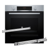 Piekarnik BOSCH HBA514BS3 + Prowadnice teleskopowe 1 poziomowe BOSCH HEZ538000