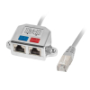 Adapter Lanberg AD-0026-S (RJ45 M - 2 x RJ45 F; kolor szary)