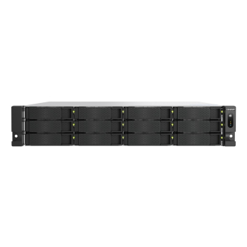 Qnap TS-h1277AXU-RP-R5-16G, 2U, 12 x 3.5" SATA, AMD Ryzen Pro 7645 6/12, 16 GB UDIMM DDR5 non-ECC (max. 128GB ), 2 x 2.5 GbE + 2 x 10GbE, 550W Redunda