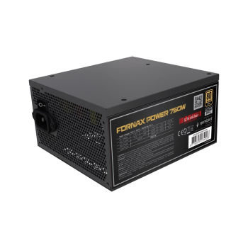 GEMBIRD ZASILACZ KOMPUTEROWY FORNAX POWER 750W 80+ GOLD ATX, 750W, AKTYWNE PFC, 12CM WENTYLATOR