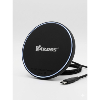 VAKOSS ŁADOWARKA INDUKCYJNA BEZPRZEWODOWA QI 15W MY5316K CZARNY