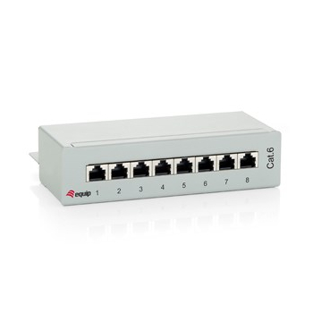 Equip Patchpanel  8xRJ45 Cat6  Desktop        250MHz RAL7035