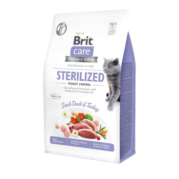 BRIT Care Grain-Free Sterilized Weight Control - sucha karma dla kota - 2 kg