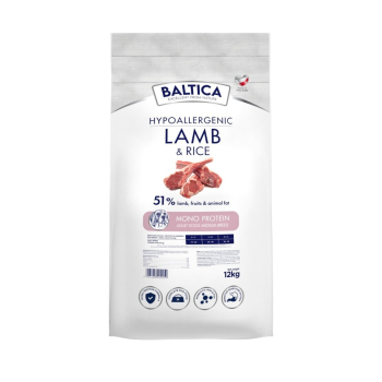 BALTICA NUTRACEUTIC Hypoallergenic Lamb & Rice M  12kg