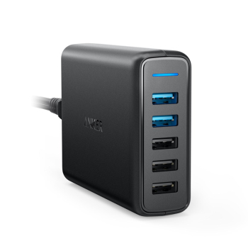 Anker PowerPort Speed 5, 63W 5-portowa ładowarka USB, zasilacze z Quick Charge 3.0