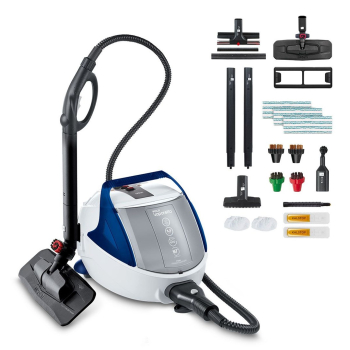 Polti Odkurzacz parowy PTEU0313 Vaporetto Pro 100 Eco Power Moc 1900 W Ciśnienie pary 5,5 bar Pojemność zbiornika na wodę 2 L Biały/Niebieski