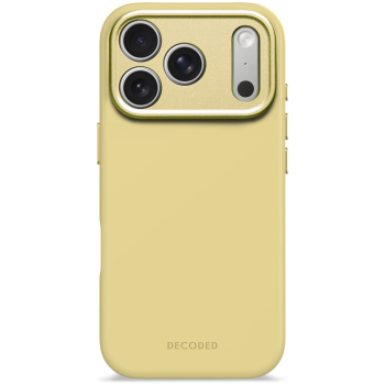 Decoded AntiMicrobial Silicone Backcover - silikonowa obudowa ochronna do iPhone 17 Pro kompatybilna z MagSafe (yuma yellow)