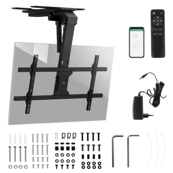 MACLEAN UCHWYT ELEKTRYCZNY DO TV, SUFITOWY, OBSŁUGA TUYA, MAX. VESA 800X400, DLA TV 43-86", MAX. 45KG MC-110 T