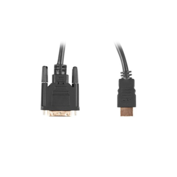 Kabel Lanberg CA-HDDV-20CU-0030-BK (HDMI M - DVI-D (24+1) M; 3m; kolor czarny)
