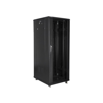 Szafa jednosekcyjna, zamykana na zamek Lanberg FF01-6832-12B (32U; 19'' / 600mm / 800 mm; stojąca; Pełne, Szklane; 800 kg; kolor czarny)
