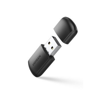 Ugreen dwuzakresowy adapter zewnętrzna karta sieciowa USB - WiFi 11ac AC650 czarny (CM448)