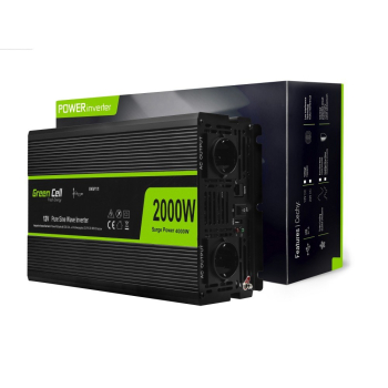 GREEN CELL PRZETWORNICA INV11 12V-230V 2000W/4000W CZYSTA SINUSOIDA