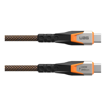 UAG SRGE - kabel USB-C - USB-C, USB 3.2 Gen2 240W/20Gbps, 75 cm (black/orange)