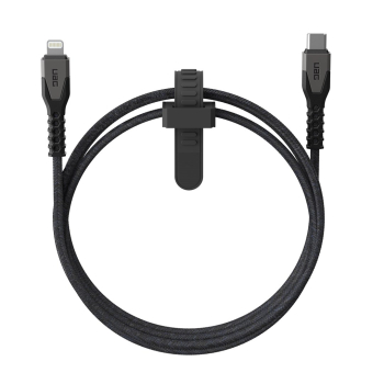 Kabel Urban Armor Gear Kevlar - 1,5 m - Błyskawica - USB C - Męski - Męski - Szary