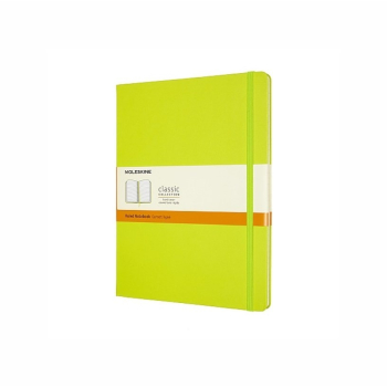 MOLESKINE Notes Classic XL (19x25cm), w linie, twarda oprawa, 192 strony, lemon green