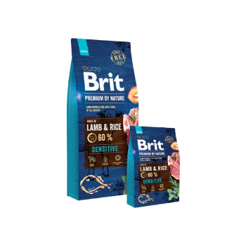BRIT Premium By Nature Sensitive Lamb & Rice - sucha karma dla psa - 15 kg